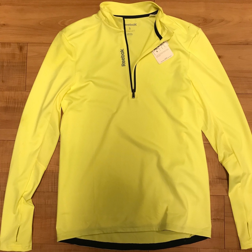 Reebok Athletic 1/4 Zip Neon Yellow